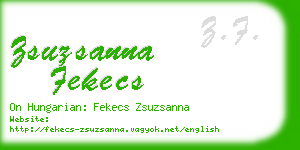 zsuzsanna fekecs business card